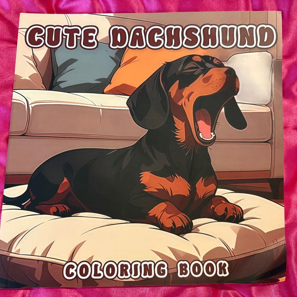 Cute Dachshund Coloring Book | Dog Lover Gift Adult & Teen Doxie Art